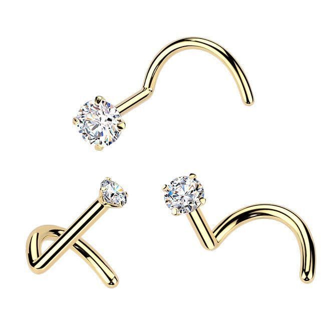 MARRE Luxusní piercing do nosu s Moissanit 0.11ct (3mm), TITAN - TM009-03 - náhled 3