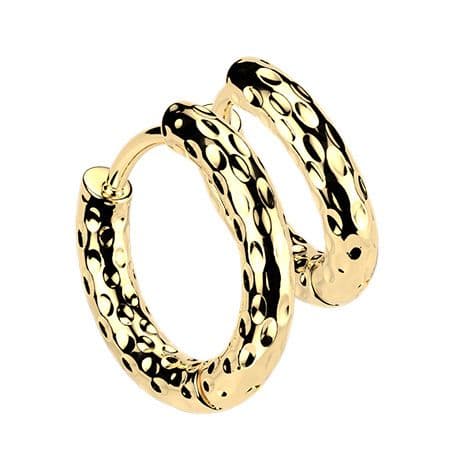 MARRE Zlacené ocelové náušnice kruhy 13 mm - OPN2024-13 - náhled 4