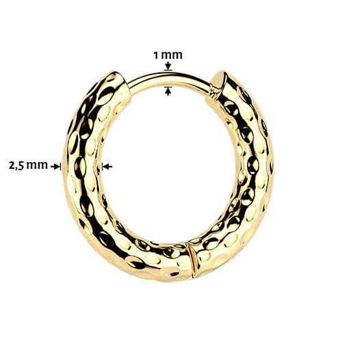 MARRE Zlacené ocelové náušnice kruhy 17 mm - OPN2024-17 - náhled 2