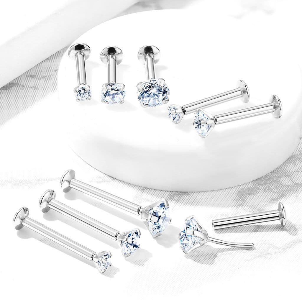 MARRE Labreta PUSH IN zirkon (0,8 x 8 x 2 mm) - náhled 4