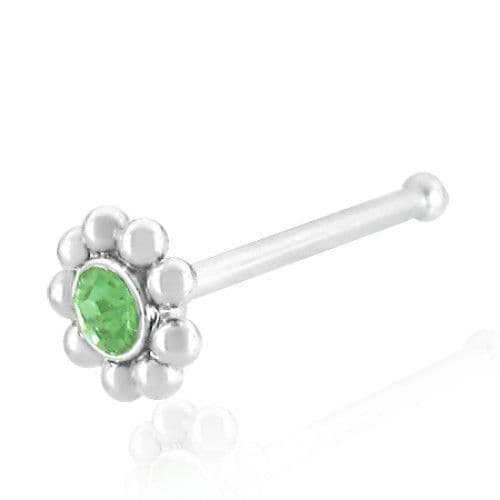 Piercing do nosu kytička tmavě modrá - náhled 2