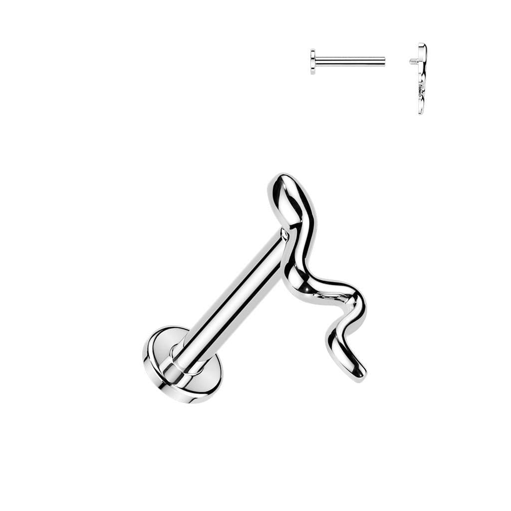 MARRE Labreta / piercing do ucha - had (1,2 x 6 mm) - LB0046ST-1206 - náhled 3
