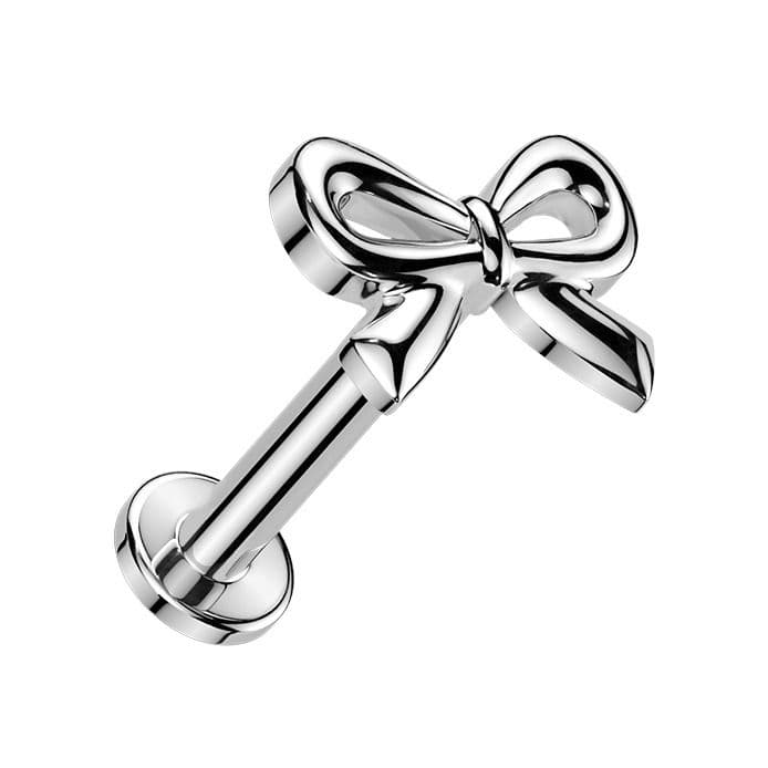 MARRE Labreta / piercing do ucha - mašlička (1,2 x 6 mm) - LB0045ST-1206 - náhled 1