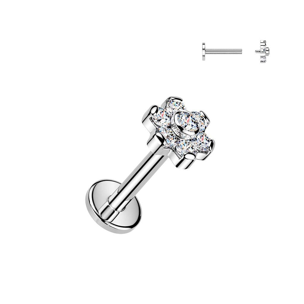 MARRE Piercing do brady - labreta kytička TITAN (1,2 x 6 mm) - TIT1693-1206 - náhled 2