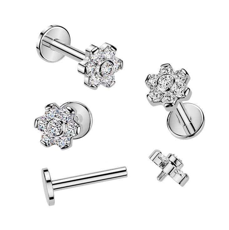 MARRE Piercing do brady - labreta kytička TITAN (1,2 x 6 mm) - TIT1693-1206 - náhled 4