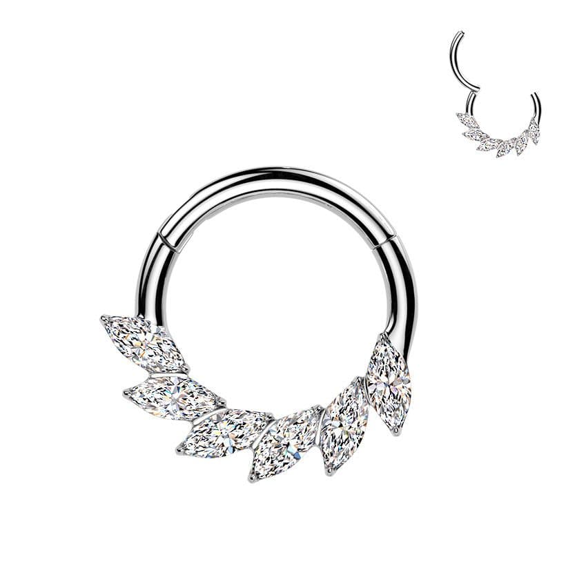 S4U Segment kruh - septum / helix / cartilage / tragus piercing TITAN (1,2 x 8 mm) - TIT1706-1208 - náhled 1