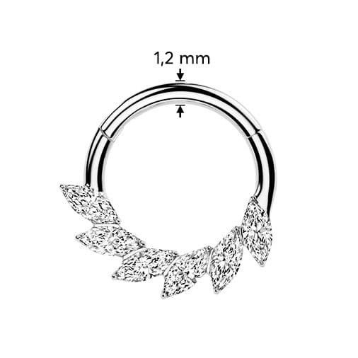 S4U Segment kruh - septum / helix / cartilage / tragus piercing TITAN (1,2 x 8 mm) - TIT1706-1208 - náhled 3