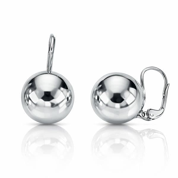 Stříbrné náušnice koule 14 mm - ZB3425 - náhled 4