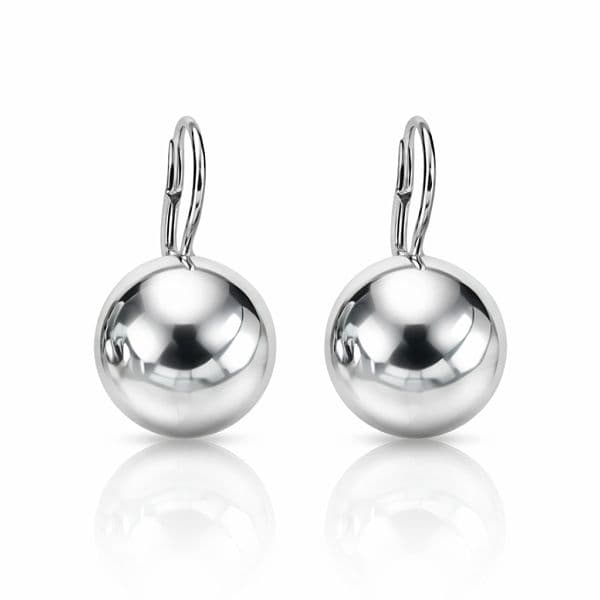 Stříbrné náušnice koule 14 mm - ZB3425