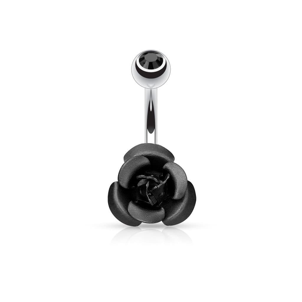 Piercing do pupíku - růžička (fialová) - náhled 4