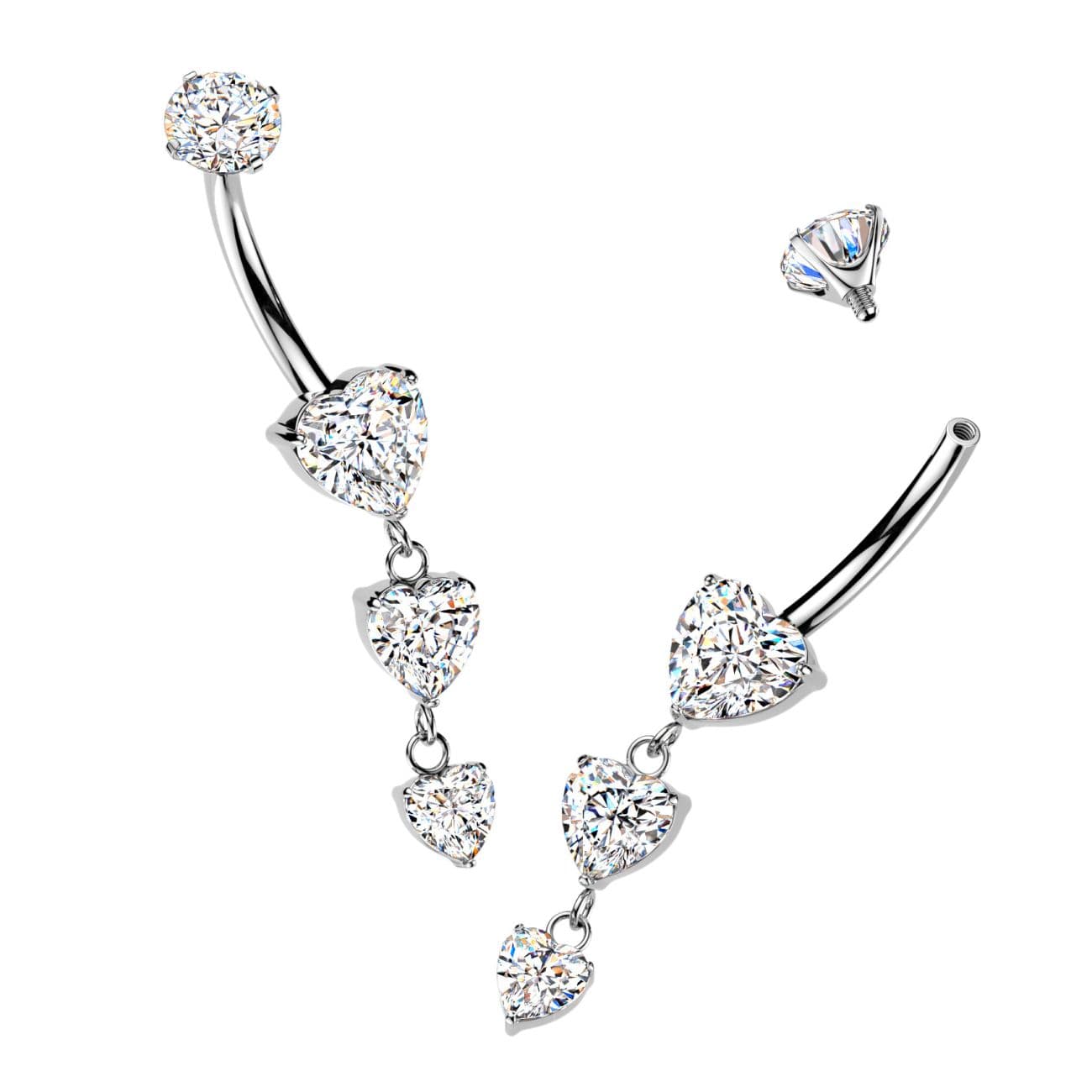 MARRE Visací piercing do pupíku - TITAN - TIT1736 - náhled 3