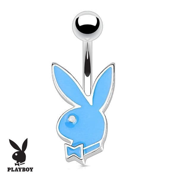 Piercing do pupíku zajíček Playboy (tyrkysová) - náhled 1