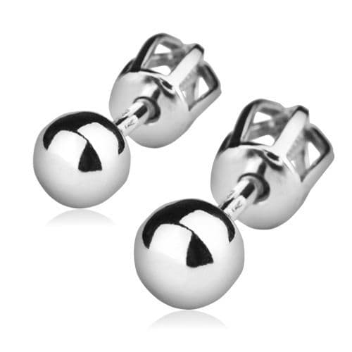 Stříbrné náušnice pecky 4 mm - náhled 1