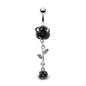 Piercing do pupíku - růžička (fialová) - náhled 5
