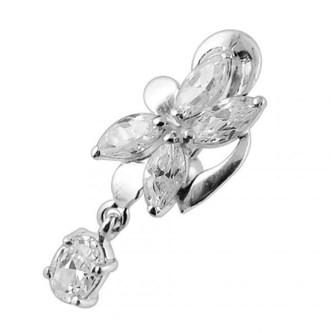 S4U Stříbrný piercing do pupíku se štítem - obrácený (fialová) - BP01281-A - náhled 5