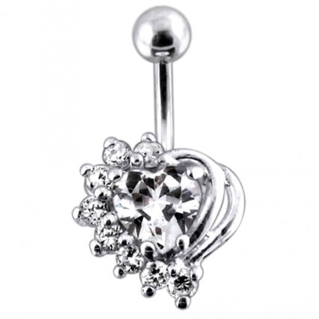 S4U Stříbrný piercing do pupíku (čirá/tmavě fialová) - BP01155-CA - náhled 4