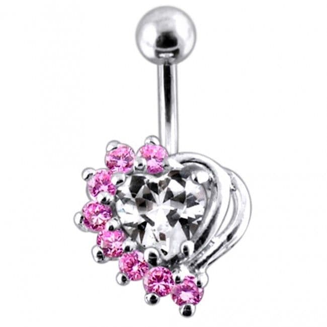 S4U Stříbrný piercing do pupíku (čirá/tmavě fialová) - BP01155-CA - náhled 5