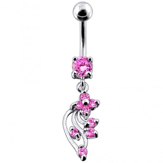 S4U Stříbrný piercing do pupíku (fialová) - BP01113-A - náhled 5