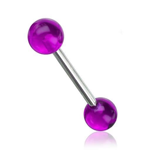 Piercing do jazyka (bílá) - PJ01170-W - náhled 3