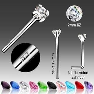 Variabilní piercing do nosu (fialová) - N01079-A - náhled 3