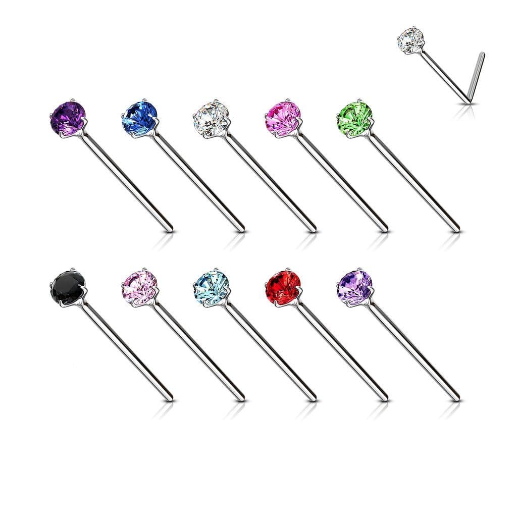 Variabilní piercing do nosu (fialová) - N01079-A - náhled 4