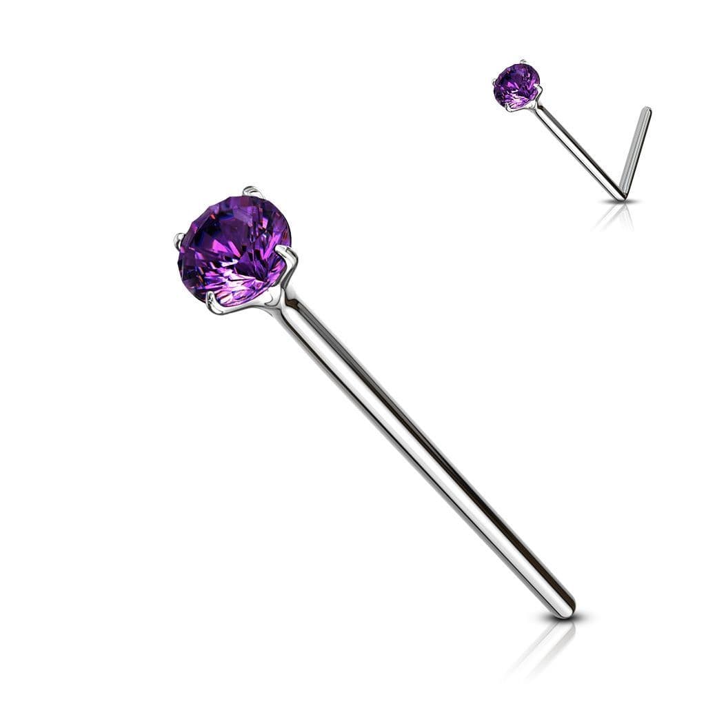 Variabilní piercing do nosu (fialová) - N01079-A - náhled 5