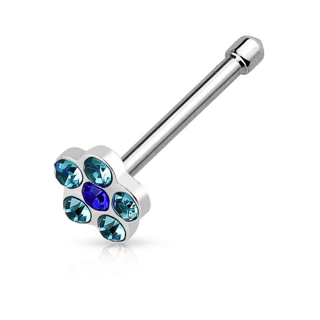 Piercing do nosu - kytička (barevné) - N01121-AB - náhled 4