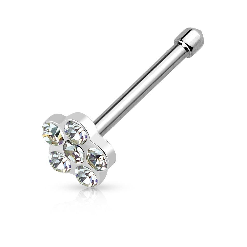 Piercing do nosu - kytička (barevné) - N01121-AB - náhled 5