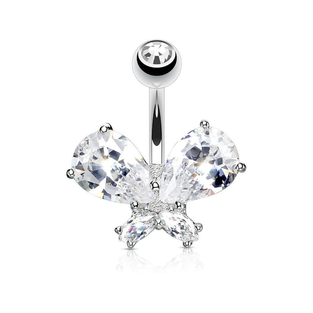 Piercing do pupíku motýl (růžová) - náhled 4