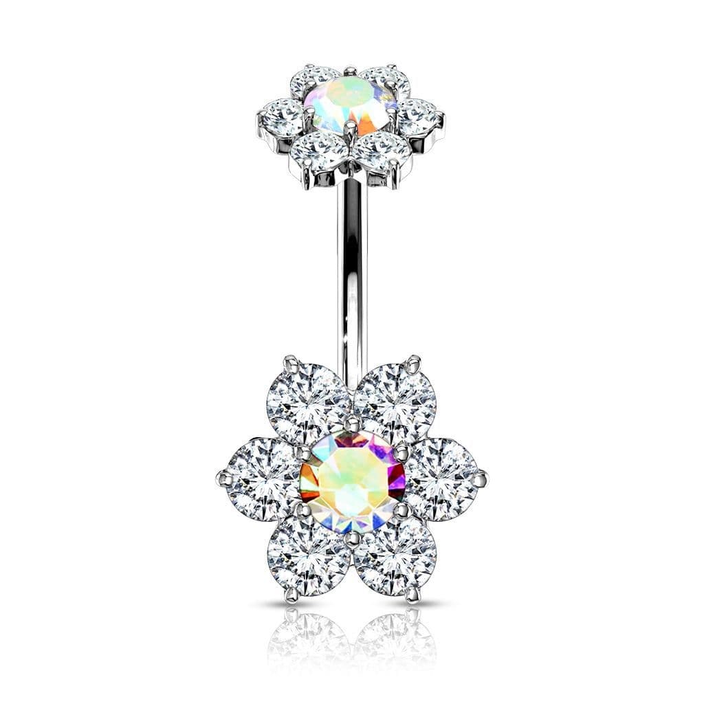 Piercing do pupíku kytička (růžová) - náhled 4