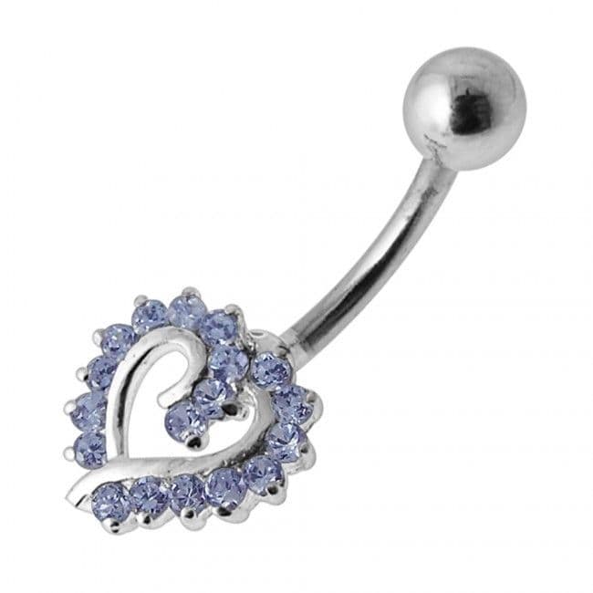 S4U Stříbrný piercing do pupíku srdíčko (růžová) - BP01026-P - náhled 3