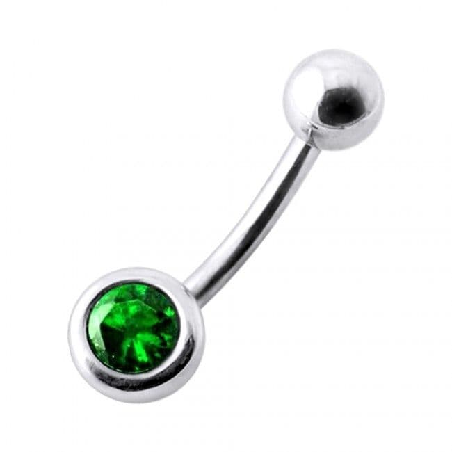 S4U Stříbrný piercing do pupíku se zirkonem (fialová) - BP01024-A - náhled 5