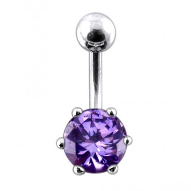 S4U Stříbrný piercing do pupíku se zirkonem (růžová) - BP01025-P - náhled 3