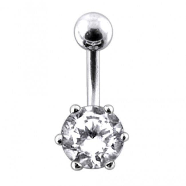 S4U Stříbrný piercing do pupíku se zirkonem (růžová) - BP01025-P - náhled 5