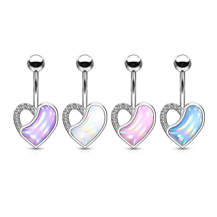 Piercing do pupíku, srdíčko (tyrkysová) - náhled 3