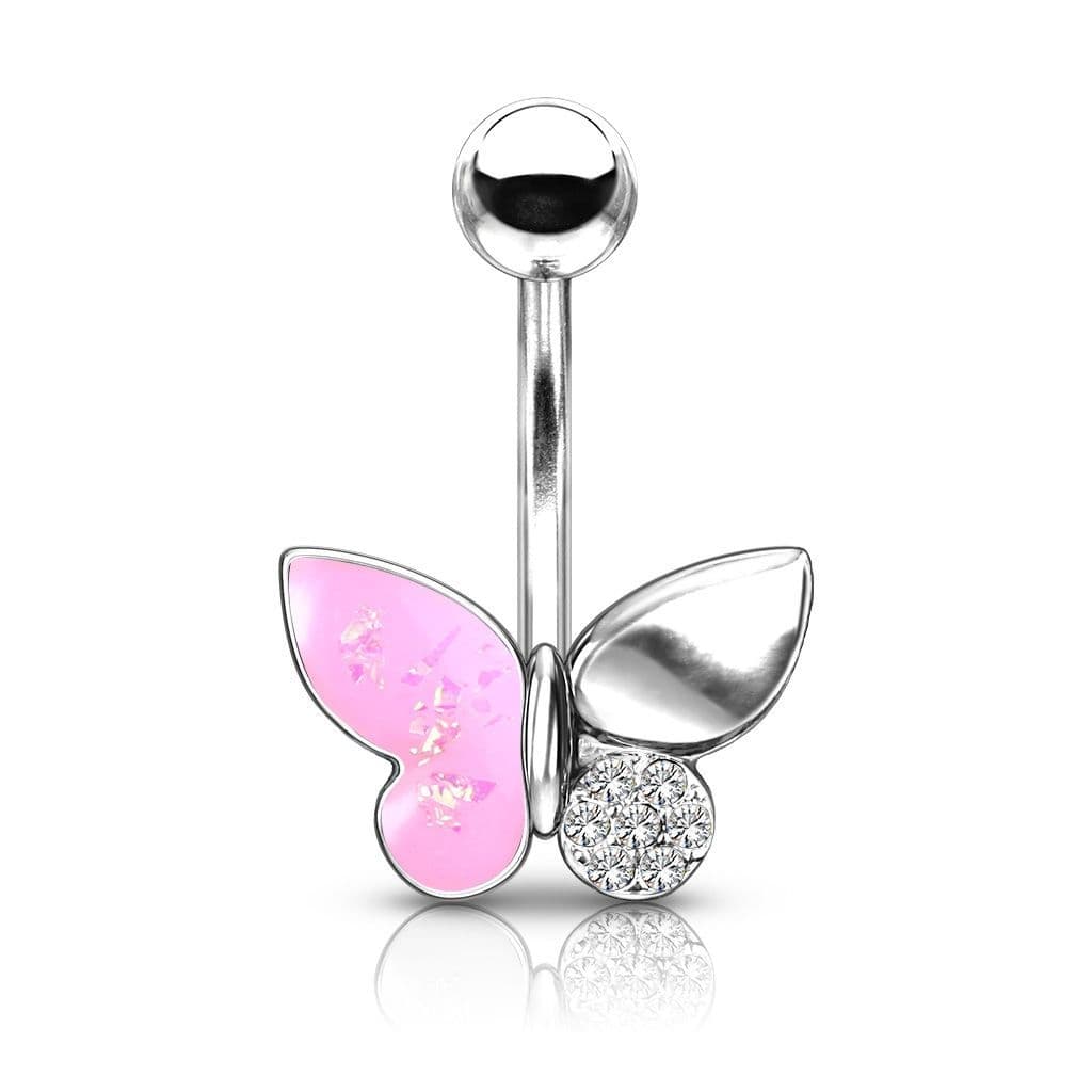 Piercing do pupíku motýlek (bílá) - WP01331-WH - náhled 4
