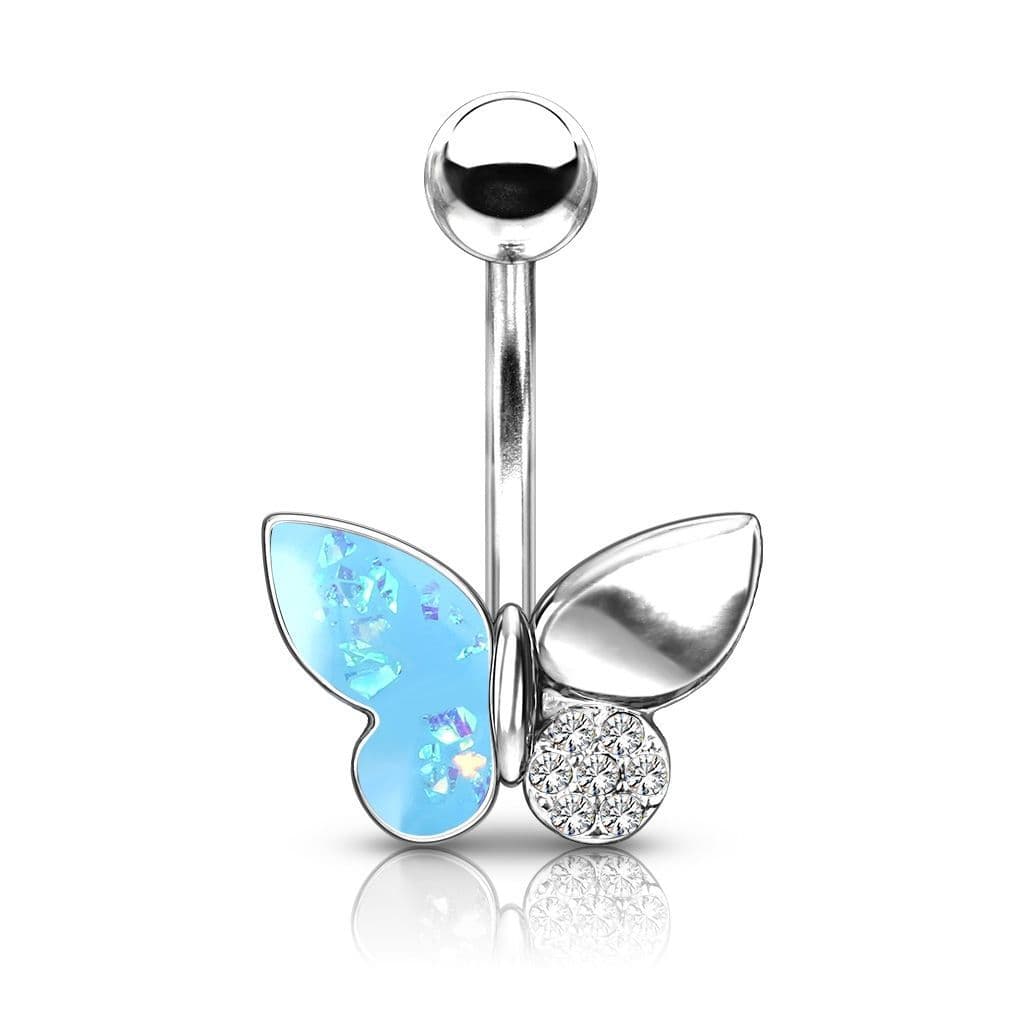 Piercing do pupíku motýlek (bílá) - WP01331-WH - náhled 5