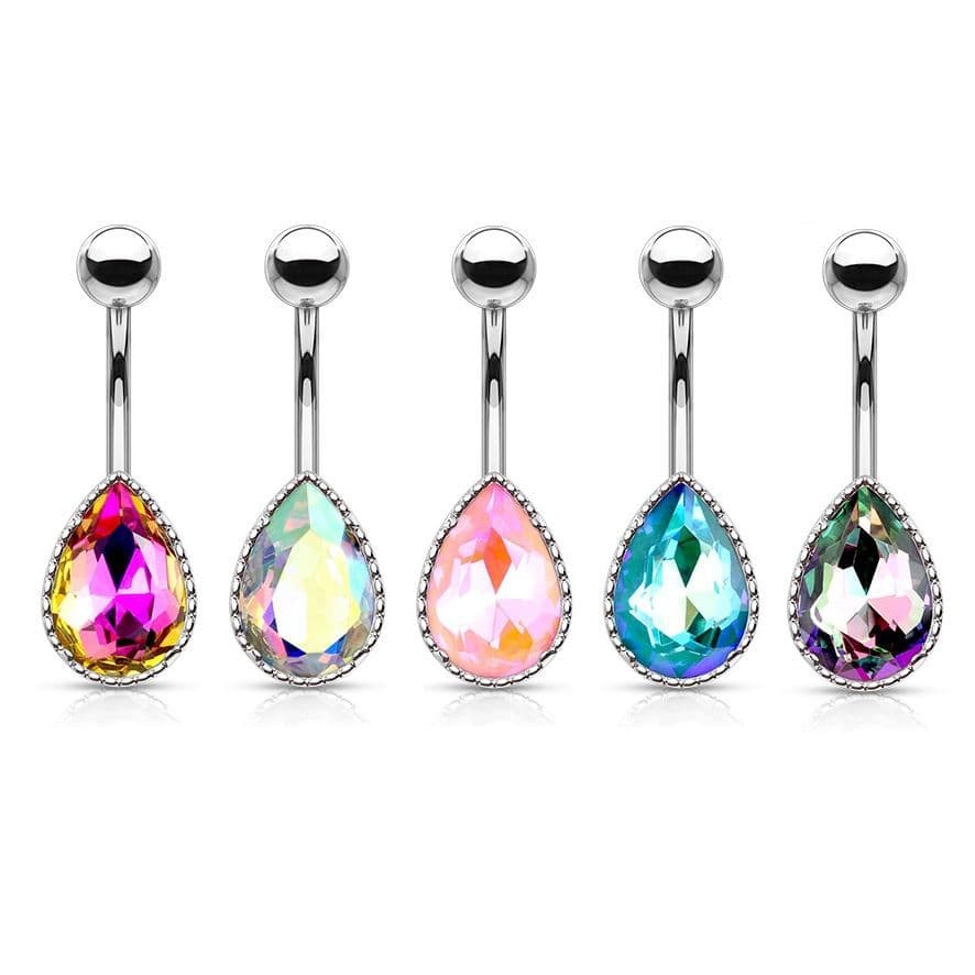 Piercing do pupíku kapka (duhová) - náhled 3