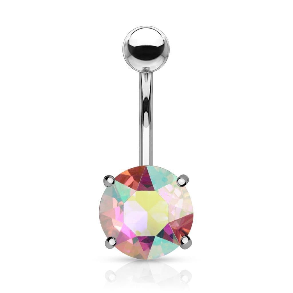 Piercing do pupíku, kulatý kámen (duhová, 1,6 x 10 mm) - náhled 1