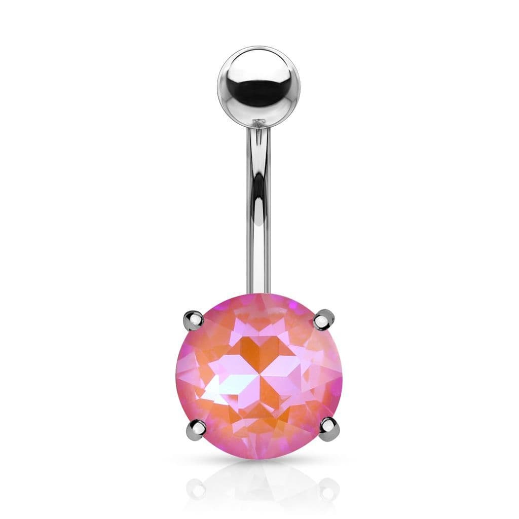 Piercing do pupíku, kulatý kámen (duhová, 1,6 x 10 mm) - náhled 4