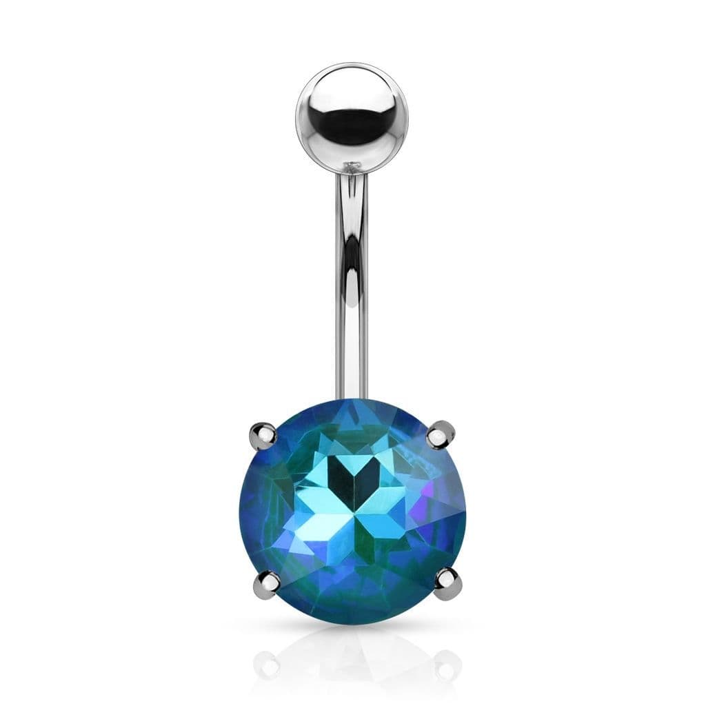 Piercing do pupíku, kulatý kámen (duhová, 1,6 x 10 mm) - náhled 5