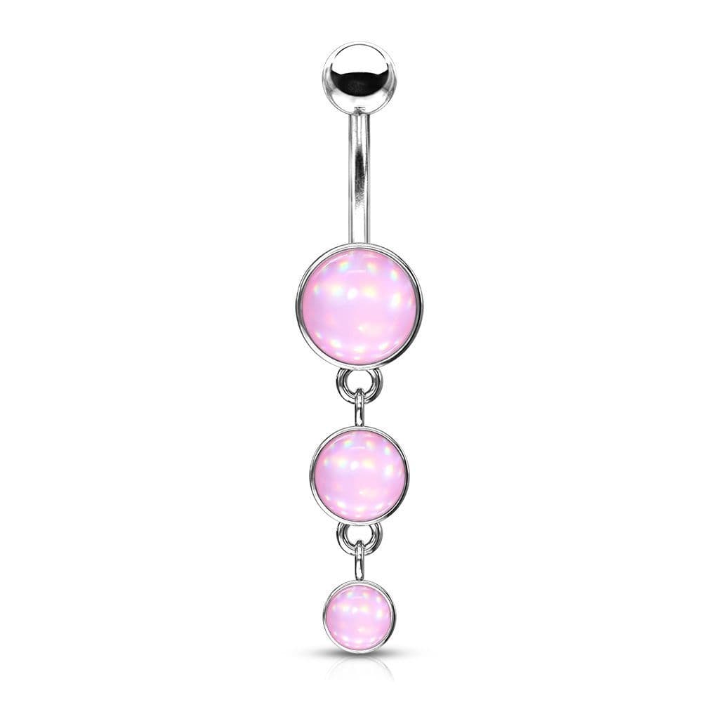 Visací piercing do pupíku (bílá) - náhled 4