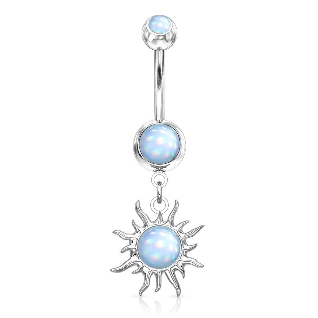 Visací piercing do pupíku (bílá) - náhled 4