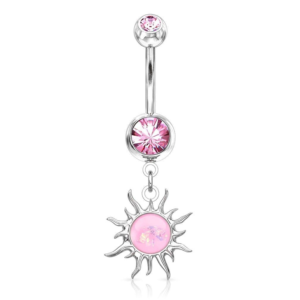 S4U Visací piercing do pupíku sluníčko (růžová) - WP01337-P - náhled 1