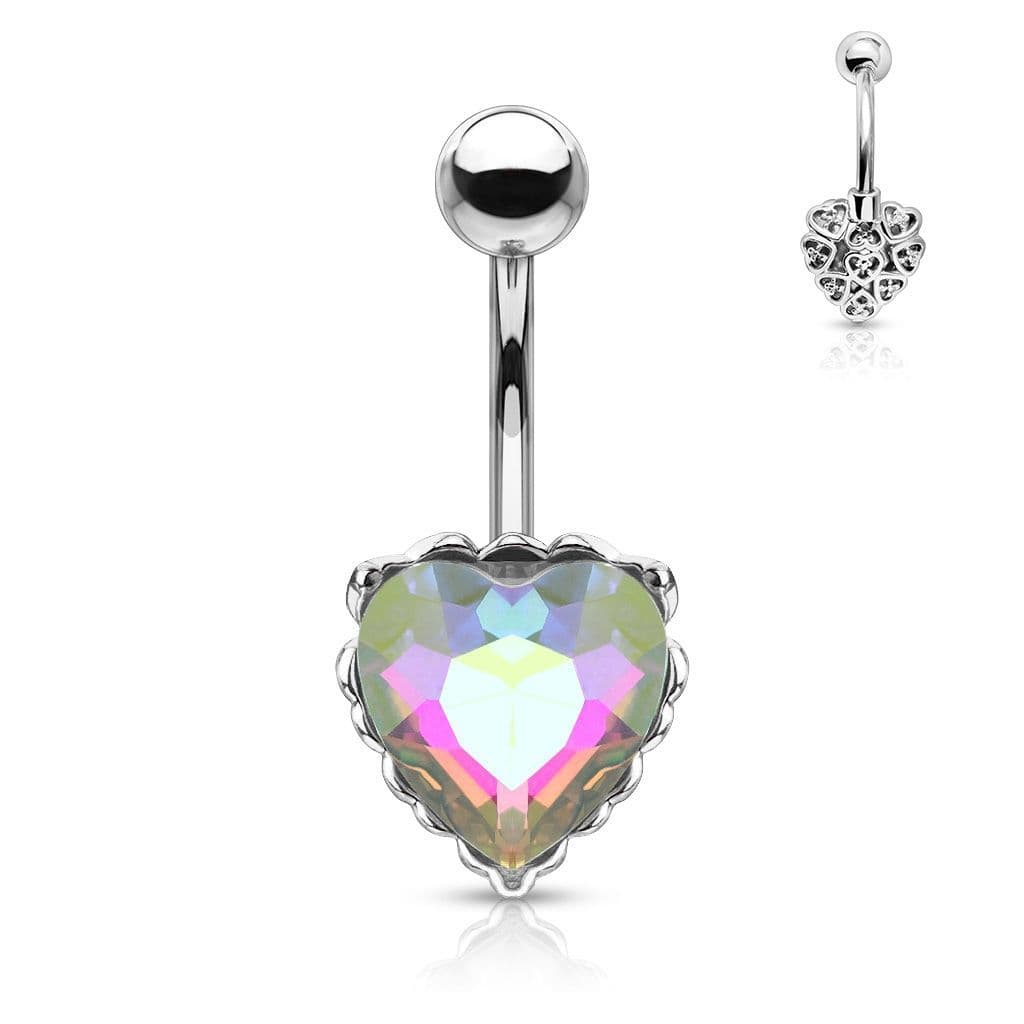 Piercing do pupíku srdíčko (duhová) - WP01339-AB - náhled 1