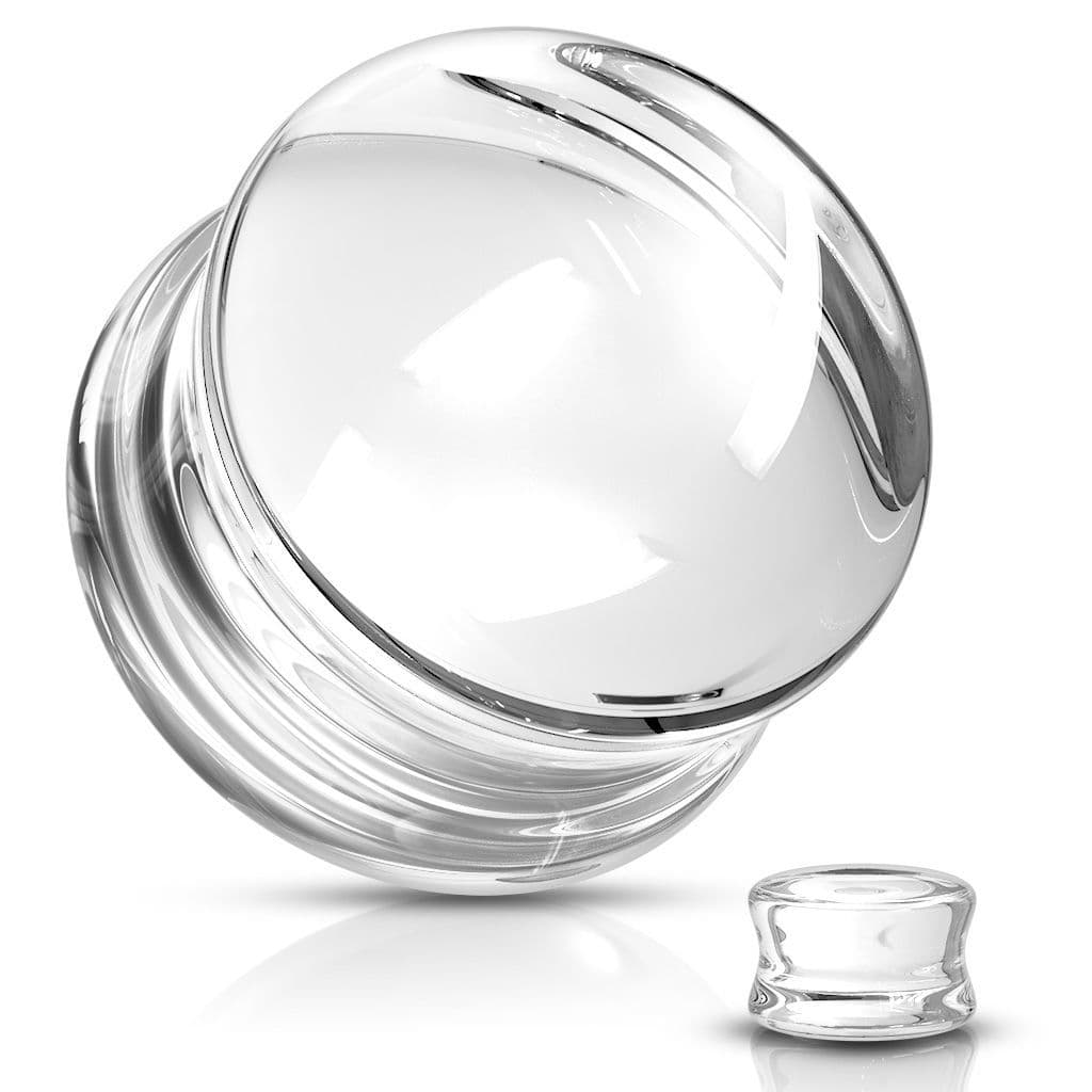 Skleněný plug do ucha čirý (6 mm) - PL01250C-06 - náhled 1
