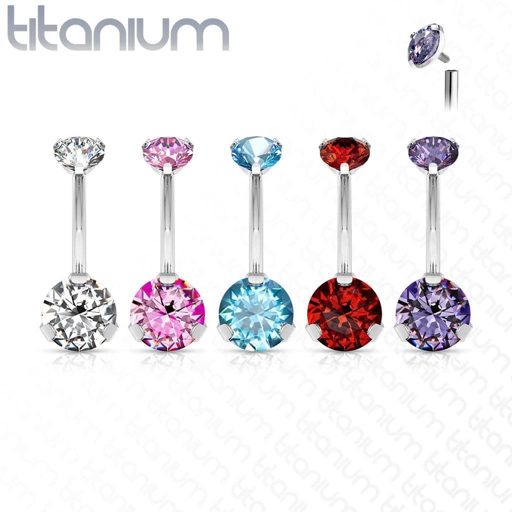 Piercing do pupíku - TITAN (fialová) - náhled 3