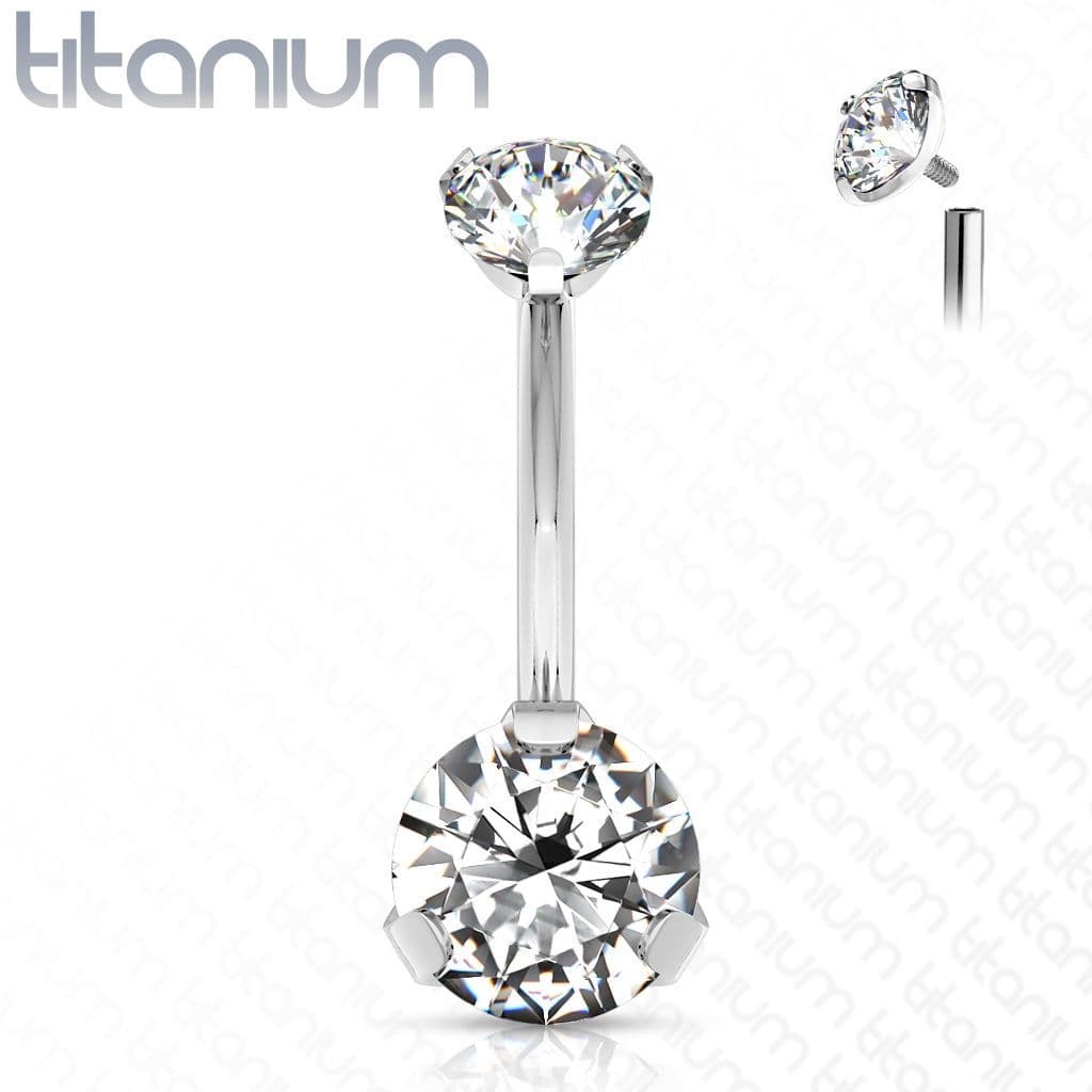 Piercing do pupíku - TITAN (fialová) - náhled 4