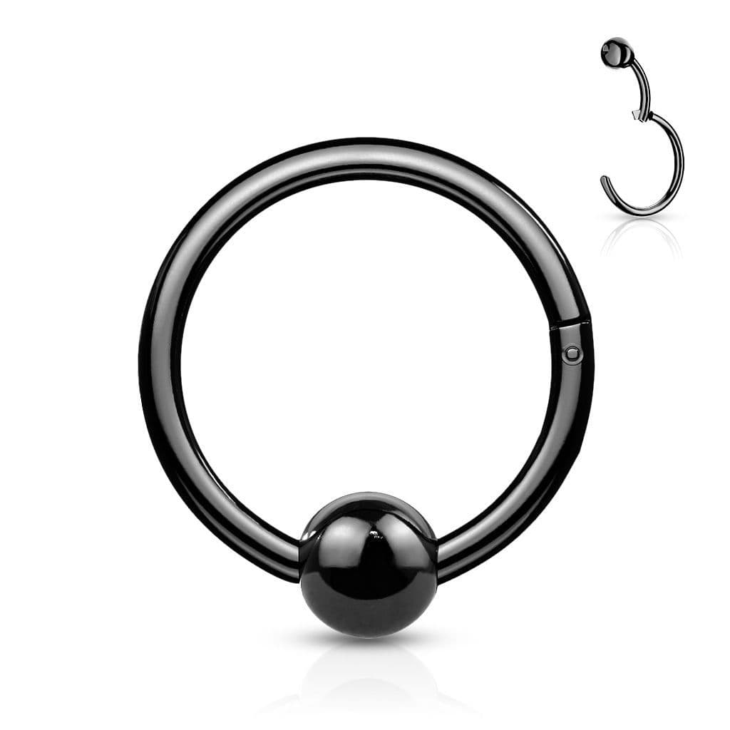 Piercing segment kruh s kuličkou (růžové zlato, 1,2 x 8 mm, 3 mm) - náhled 4