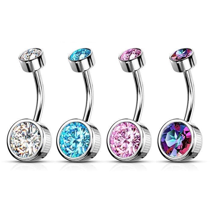 Piercing do pupíku (růžová, 1,6 x 10 mm) - náhled 3